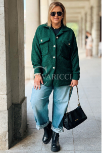 Florentine Damen Bouclé-Jacke in Flaschengrün | Elegant