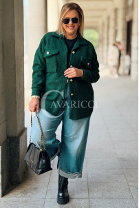 Florentine Damen Bouclé-Jacke in Flaschengrün | Elegant