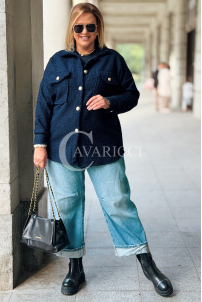 Florentine Damen Bouclé-Jacke in Marineblau | Elegant