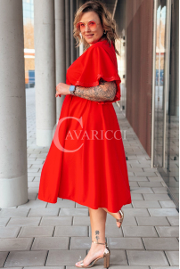 LAVENNA Kleid in Rot – Große Größen | Cavaricci.de