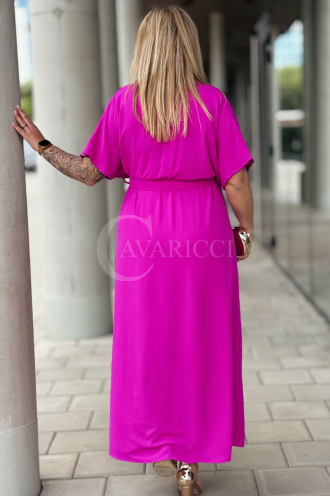 AMANDA Kleid in Fuchsia – Große Größen | Cavaricci.de