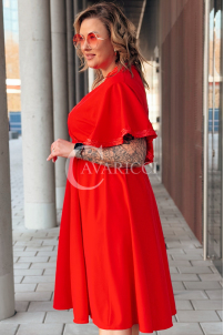 LAVENNA Kleid in Rot – Große Größen | Cavaricci.de