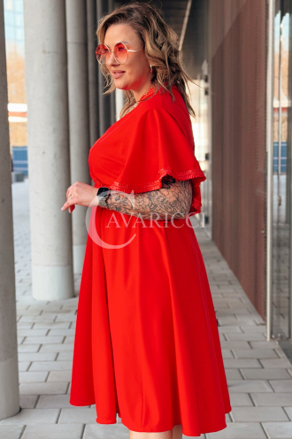 LAVENNA Kleid in Rot – Große Größen | Cavaricci.de