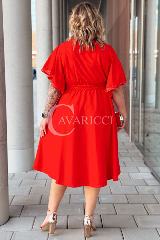 LAVENNA Kleid in Rot – Große Größen | Cavaricci.de