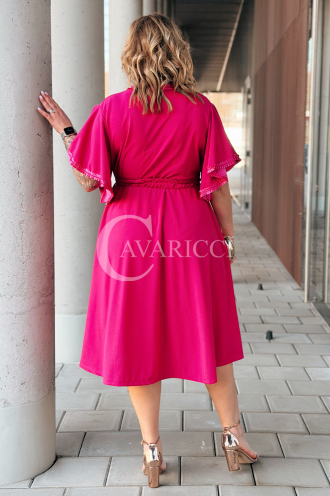 LAVENNA Kleid in Fuchsia – Große Größen | Cavaricci.de