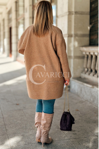 HENRIETTE Damen Bouclé-Mantel in Beige | Locker & Stilvoll