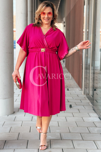 LAVENNA Kleid in Fuchsia – Große Größen | Cavaricci.de