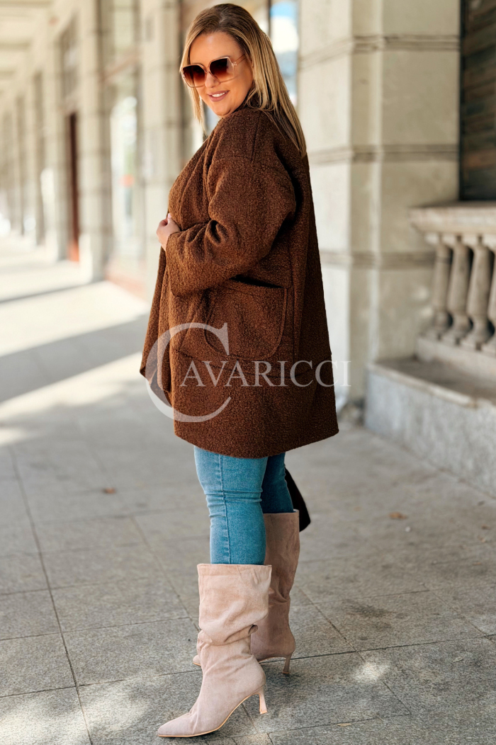 HENRIETTE Boucle-Mantel Damen – Locker & Schick