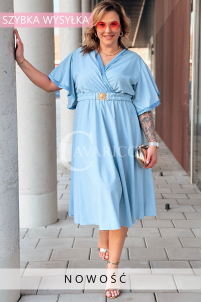 LAVENNA Kleid in Hellblau – Große Größen | Cavaricci.de