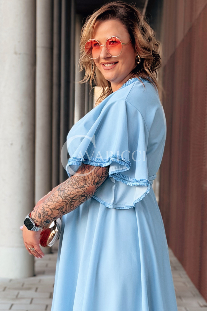 LAVENNA Kleid in Hellblau – Große Größen | Cavaricci.de