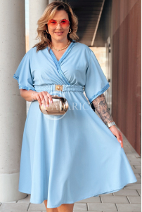 LAVENNA Kleid in Hellblau – Große Größen | Cavaricci.de