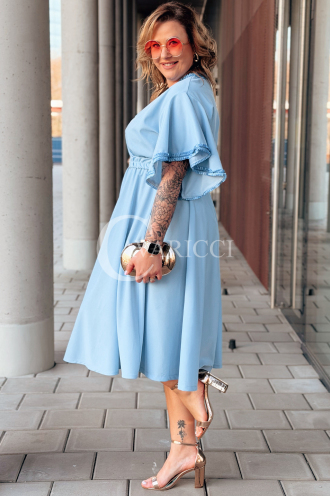 LAVENNA Kleid in Hellblau – Große Größen | Cavaricci.de