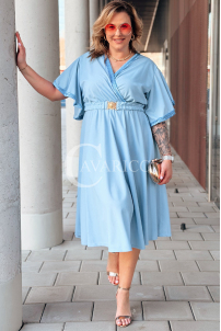 LAVENNA Kleid in Hellblau – Große Größen | Cavaricci.de