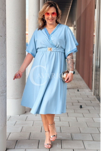 LAVENNA Kleid in Hellblau – Große Größen | Cavaricci.de