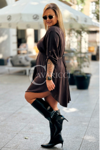 MARGITTA Lockeres Plus-Size-Kleid mit Rückenbindung
