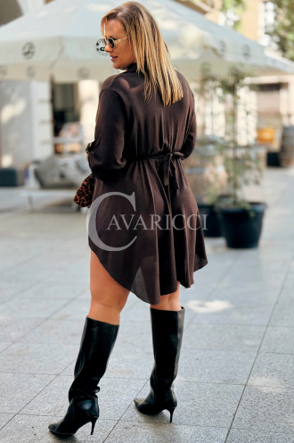 MARGITTA Lockeres Plus-Size-Kleid mit Rückenbindung