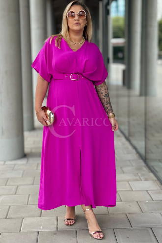AMANDA Kleid in Fuchsia – Große Größen | Cavaricci.de