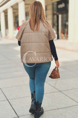 ROSE Pikowana Kamizelka Plus Size ze Sweterkiem | Fango