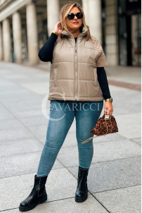ROSE Pikowana Kamizelka Plus Size ze Sweterkiem | Fango