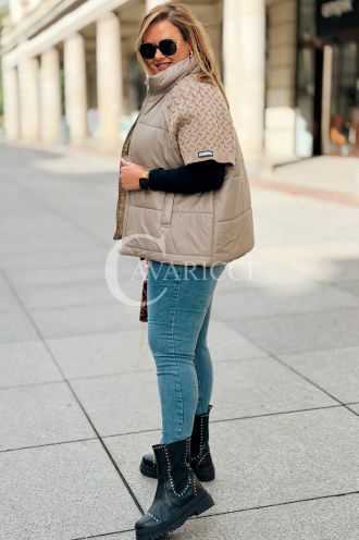 ROSE Pikowana Kamizelka Plus Size ze Sweterkiem | Fango