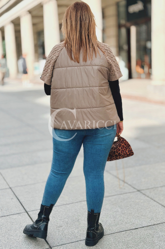 ROSE Pikowana Kamizelka Plus Size ze Sweterkiem | Fango