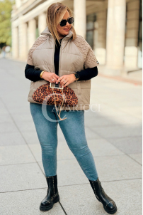 ROSE Pikowana Kamizelka Plus Size ze Sweterkiem | Fango