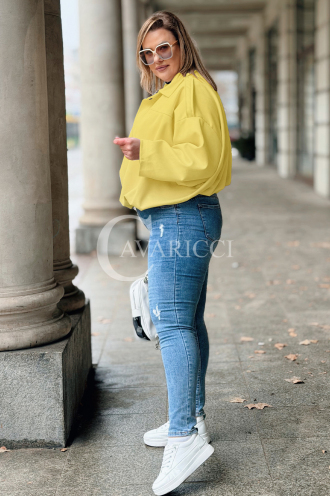 ZAVIA Kleid in Bananengelb – Große Größen | Cavaricci.de