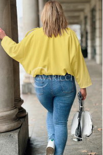 ZAVIA Kleid in Bananengelb – Große Größen | Cavaricci.de