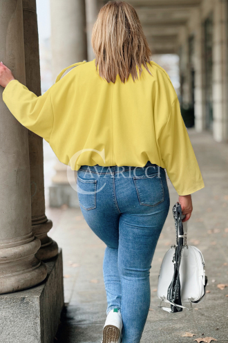 ZAVIA Kleid in Bananengelb – Große Größen | Cavaricci.de