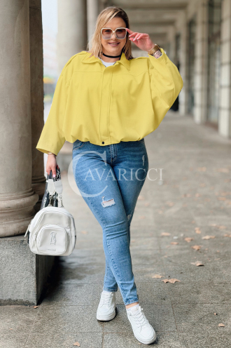 ZAVIA Kleid in Bananengelb – Große Größen | Cavaricci.de