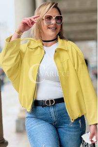 ZAVIA Kleid in Bananengelb – Große Größen | Cavaricci.de
