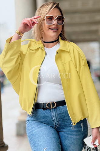 ZAVIA Kleid in Bananengelb – Große Größen | Cavaricci.de