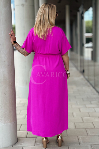 AMANDA Kleid in Fuchsia – Große Größen | Cavaricci.de