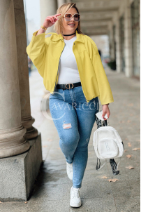 ZAVIA Kleid in Bananengelb – Große Größen | Cavaricci.de