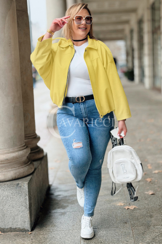 ZAVIA Kleid in Bananengelb – Große Größen | Cavaricci.de