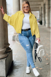 ZAVIA Kleid in Bananengelb – Große Größen | Cavaricci.de