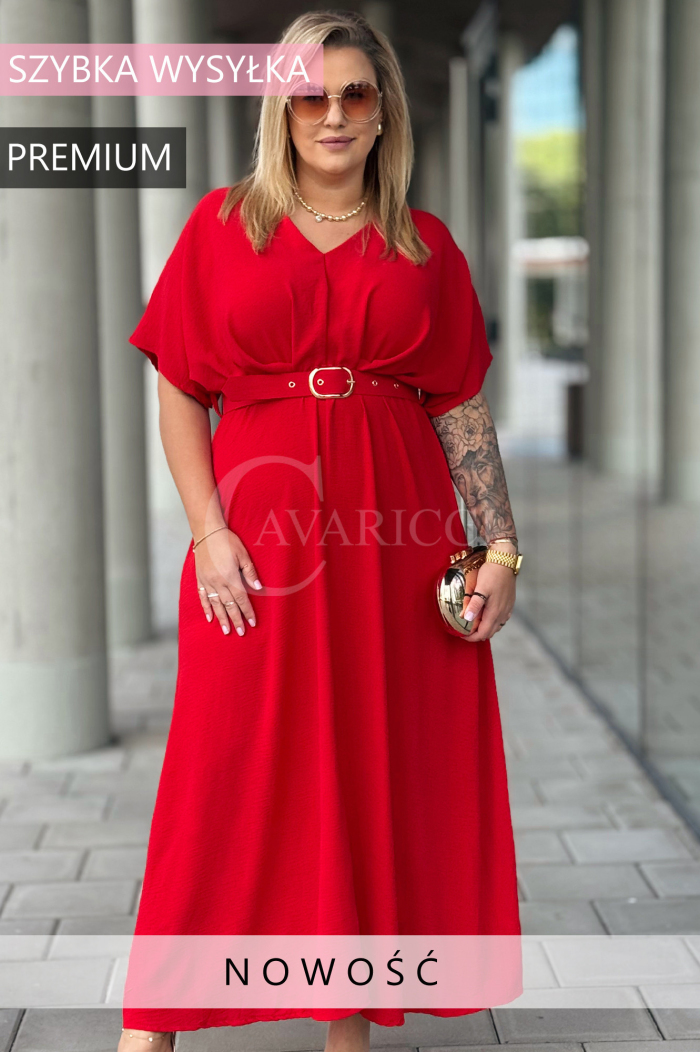 AMANDA Kleid in Rot – Große Größen | Cavaricci.de