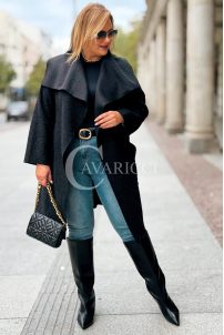 SNOWIE Übergroßer Bouclé-Mantel in Schwarz | Elegant & Warm