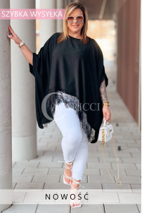 BINA Bluse in Schwarz – Große Größen | Cavaricci.de