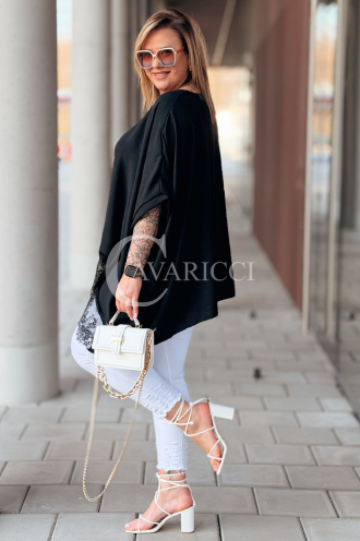 BINA Bluse in Schwarz – Große Größen | Cavaricci.de