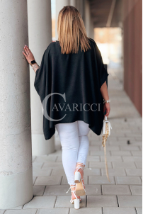 BINA Bluse in Schwarz – Große Größen | Cavaricci.de