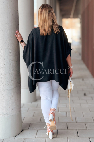 BINA Bluse in Schwarz – Große Größen | Cavaricci.de