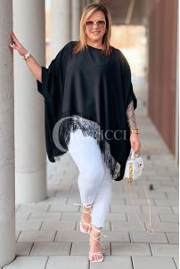 BINA Bluse in Schwarz – Große Größen | Cavaricci.de