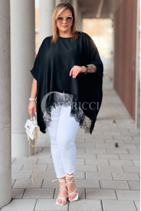 BINA Bluse in Schwarz – Große Größen | Cavaricci.de