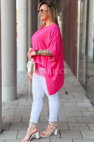 BINA Bluse in Fuchsia – Große Größen | Cavaricci.de