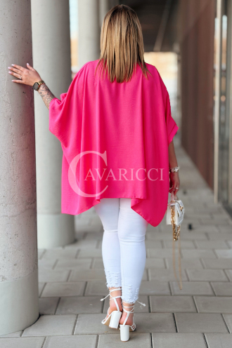 BINA Bluse in Fuchsia – Große Größen | Cavaricci.de