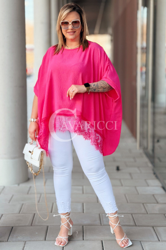BINA Bluse in Fuchsia – Große Größen | Cavaricci.de
