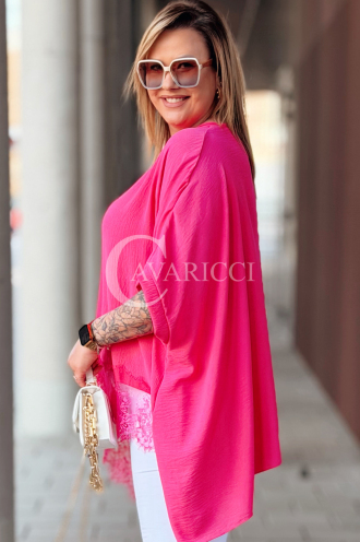 BINA Bluse in Fuchsia – Große Größen | Cavaricci.de