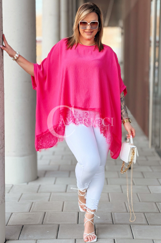 BINA Bluse in Fuchsia – Große Größen | Cavaricci.de