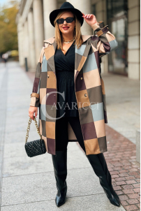 ALESSANDRA Übergrößen-Mantel: Elegant & Stilvoll in Grün